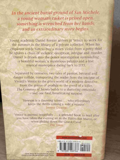 The Cemetery Of Secrets – David Hewson secondhand book
