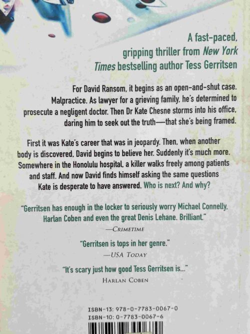 Under The Knife – Tess Gerritsen secondhand book