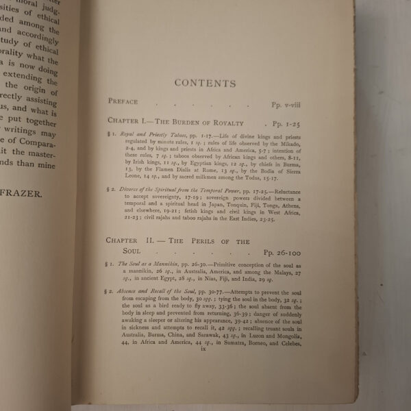 The Golden Bough Part II: Taboo And The Perils Of The Soul – J. G. Frazer secondhand book