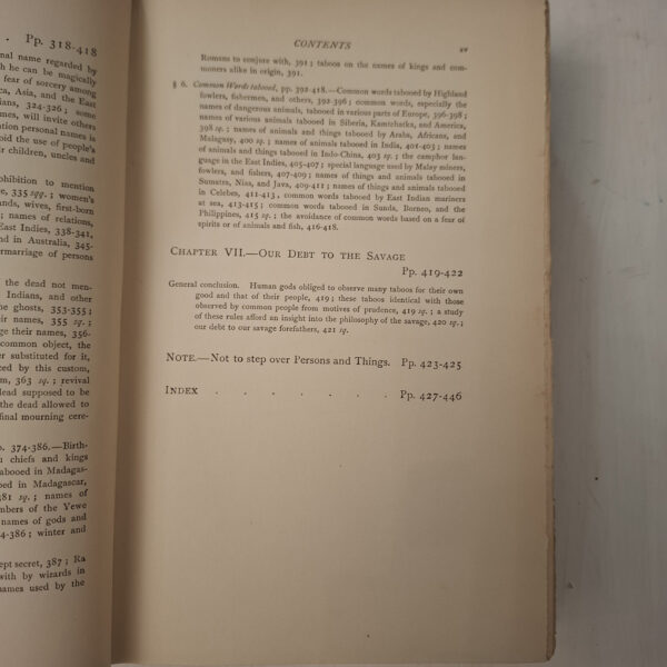 The Golden Bough Part II: Taboo And The Perils Of The Soul – J. G. Frazer secondhand book