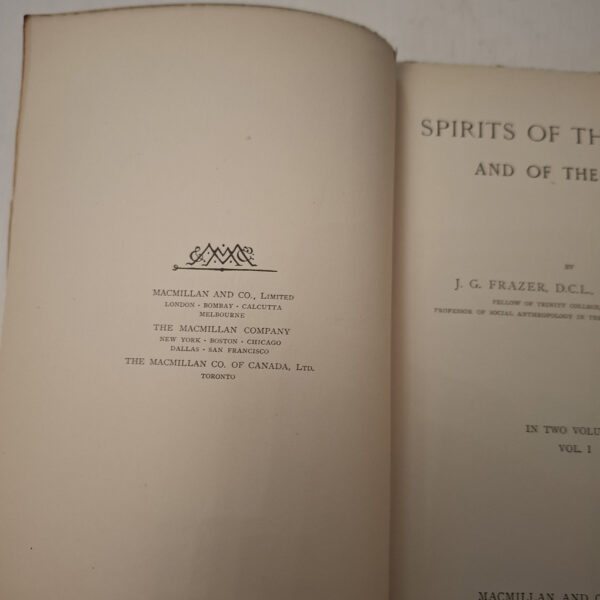 The Golden Bough: Spirits Of The Corn & Of The Wild, Volume I Of II – J. G. Frazer secondhand book