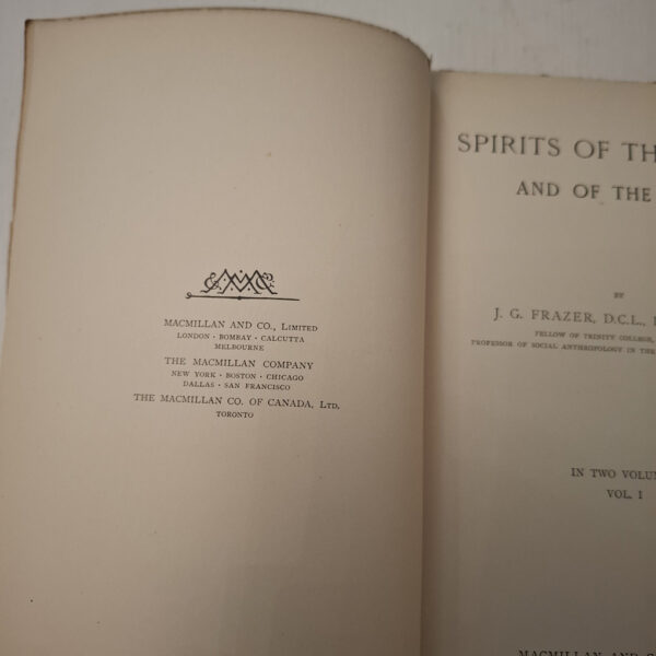 The Golden Bough: Spirits Of The Corn & Of The Wild, Volume I Of II – J. G. Frazer secondhand book