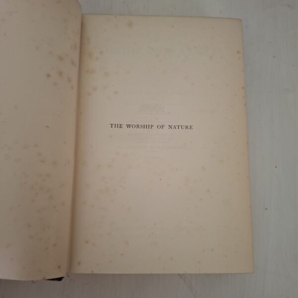 The Worship Of Nature, Volume I – J. G. Frazer secondhand book