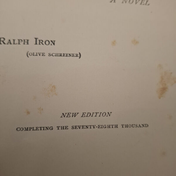 The Story Of An African Farm – Olive Schreiner secondhand book