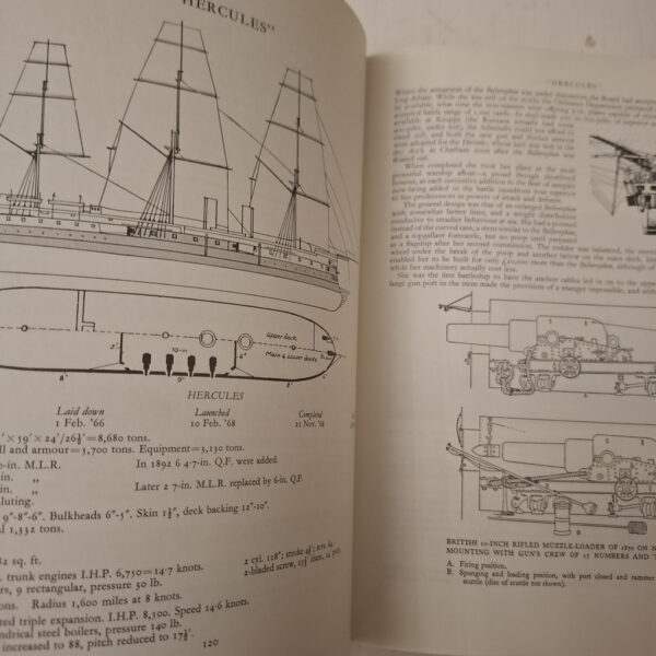 British Battleships: Warrior 1860 To Vanguard 1950 – Oscar Parkes secondhand book
