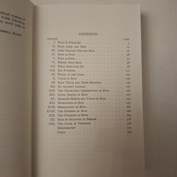 Bats: Biology, Behavior And Folklore – Glover Morrill Allen secondhand book