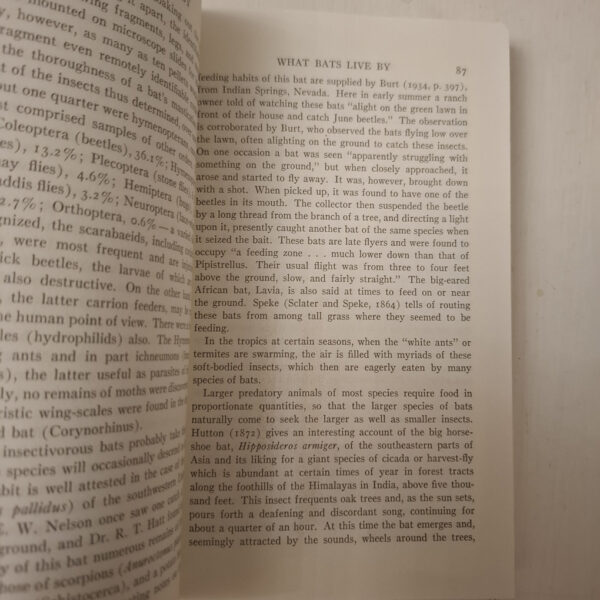 Bats: Biology, Behavior And Folklore – Glover Morrill Allen secondhand book