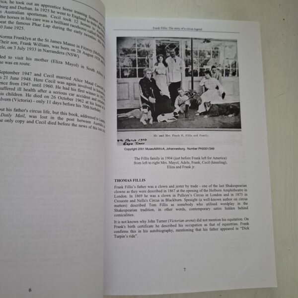 Frank Fillis: The Story Of A Circus Legend – Floris Van Der Merwe secondhand book
