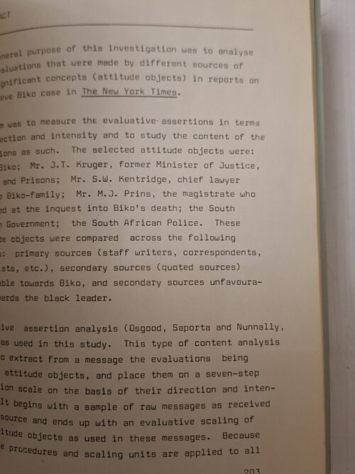 The New York Times En Die Geval Steve Biko – Attie Marthinius Gerber secondhand book