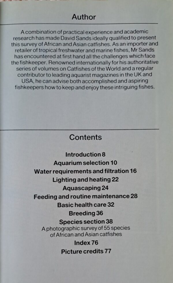 20260101_170655 A Fishkeeper’s Guide To African & Asian Catfishes – David Sands secondhand book