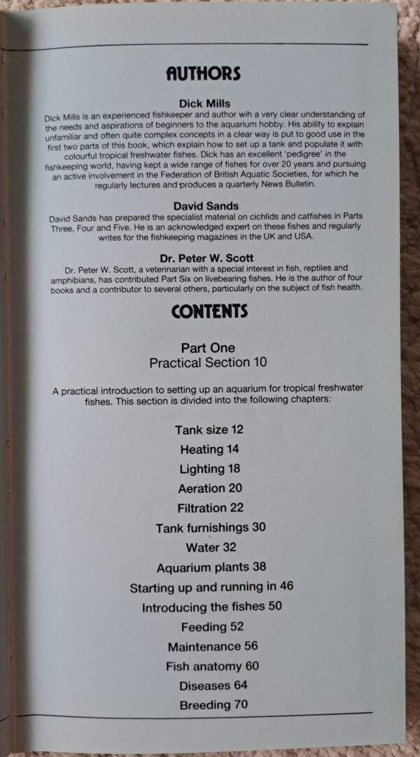 A Popular Guide To Tropical Aquarium Fishes – Dirk Mills secondhand book