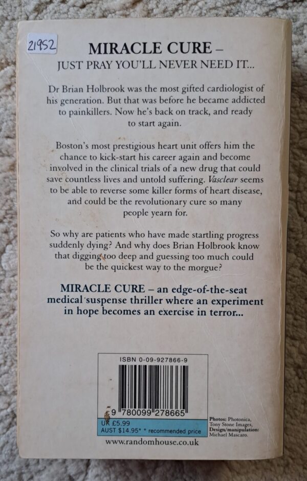 Miracle Cure – Michael Palmer secondhand book