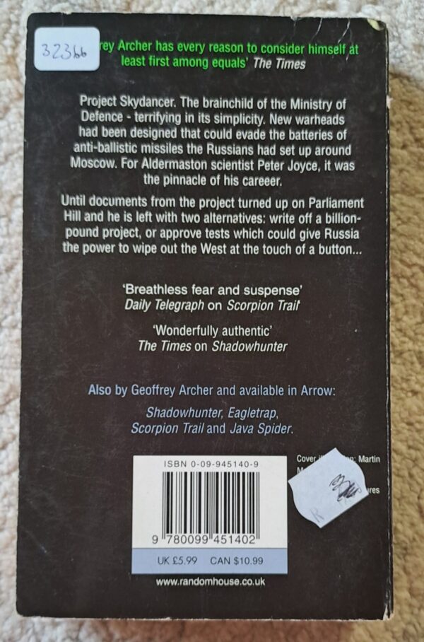 Sky Dancer – Geoffrey Archer secondhand book