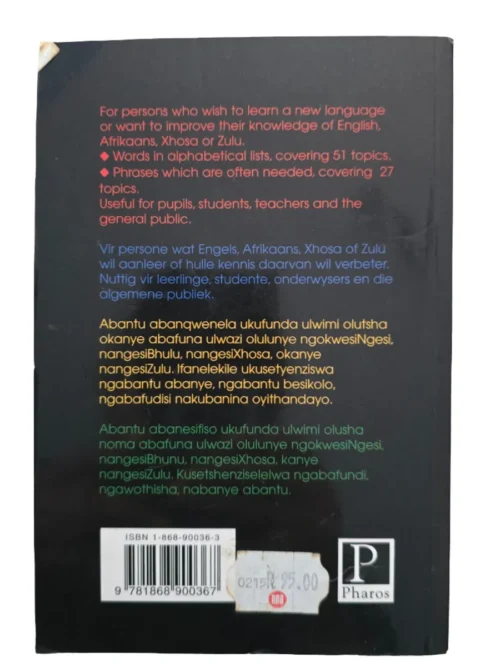 The English Afrikaans Xhosa Zulu Aid – Isabel Uys secondhand book