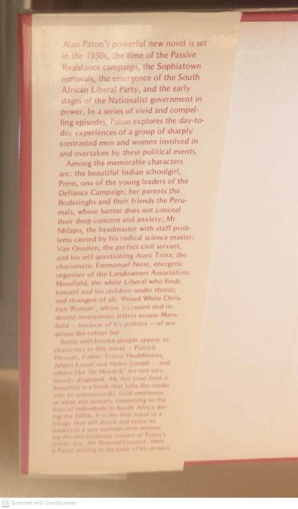 Ah, But Your Land Is Beautiful — Alan Paton secondhand book