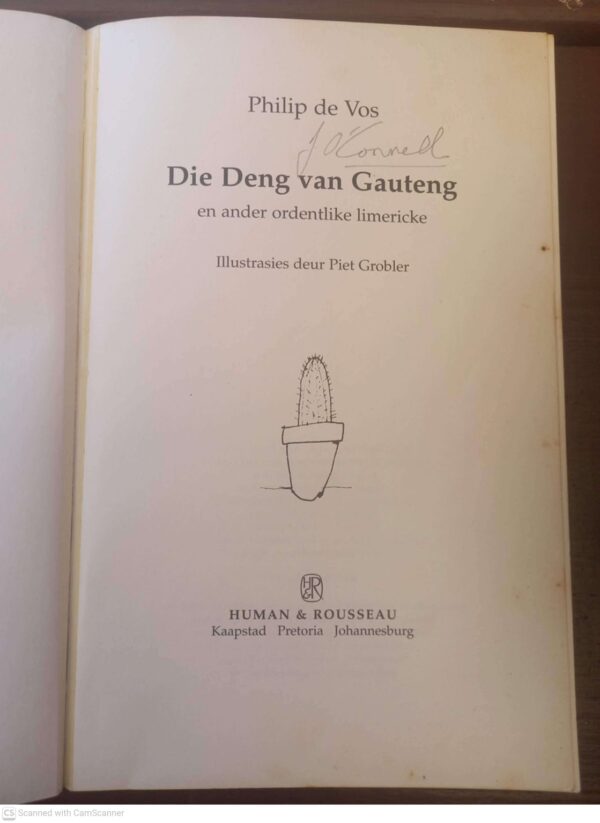 Die Deng Van Gauteng — Philip De Vos secondhand book
