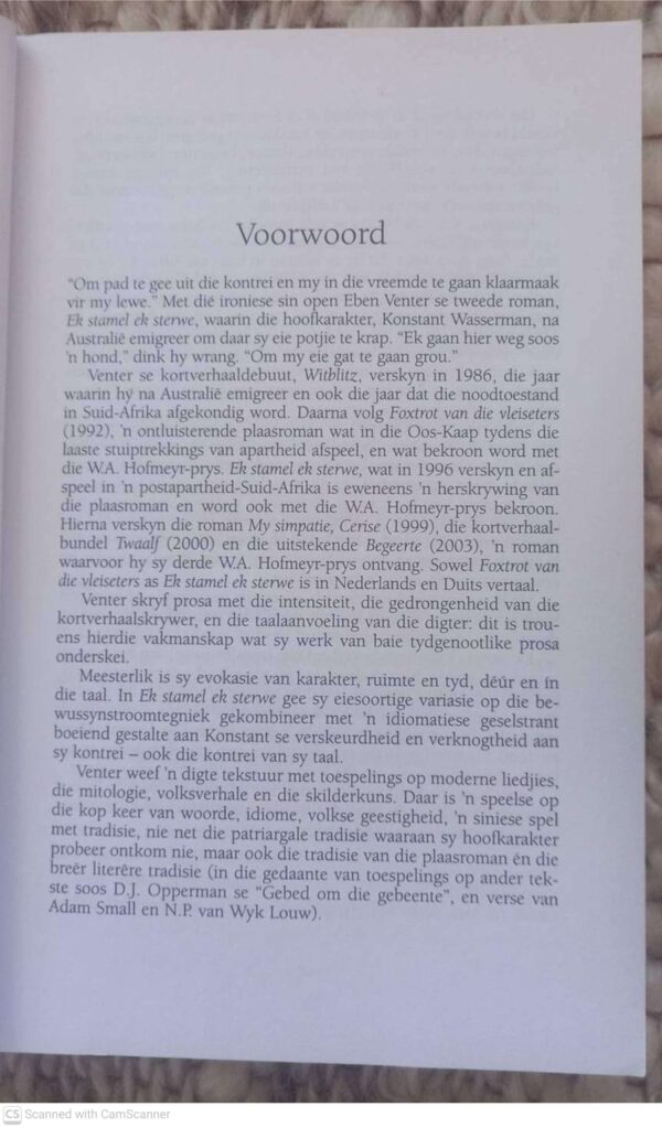 Ek Stamel Ek Sterwe — Eben Venter secondhand book