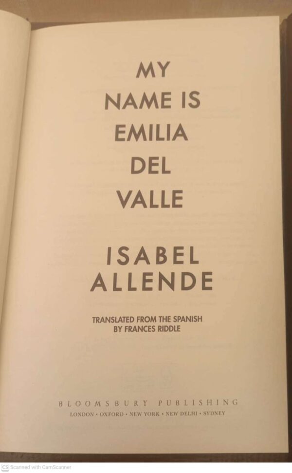 My Name Is Emilia Del Valle – Isabel Allende secondhand book