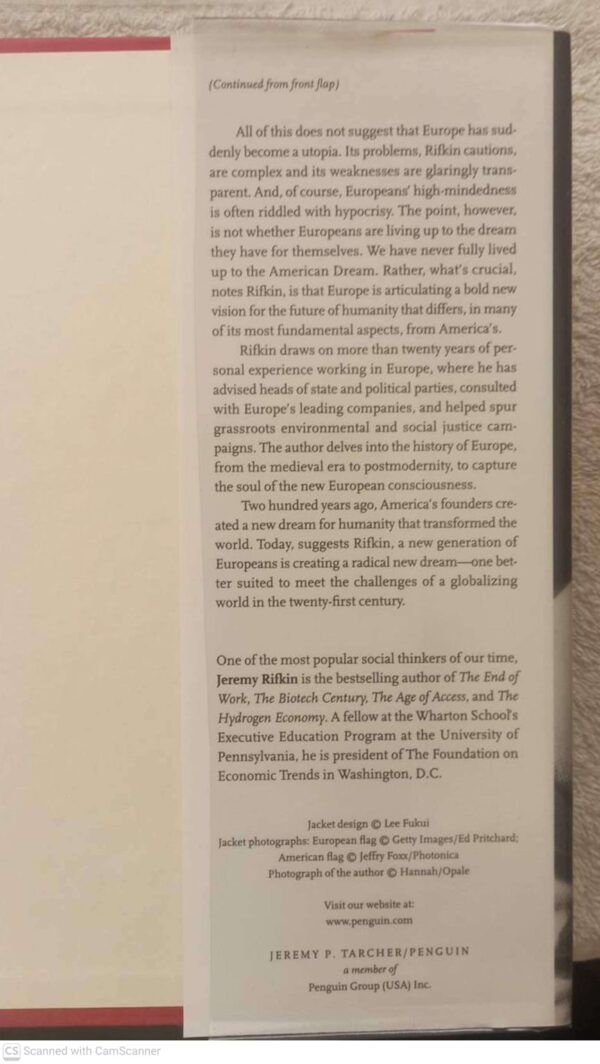 The European Dream — Jeremy Rifkin secondhand book