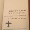 The French New Novel: An Introduction And A Sampler — Laurent Le Sage secondhand book