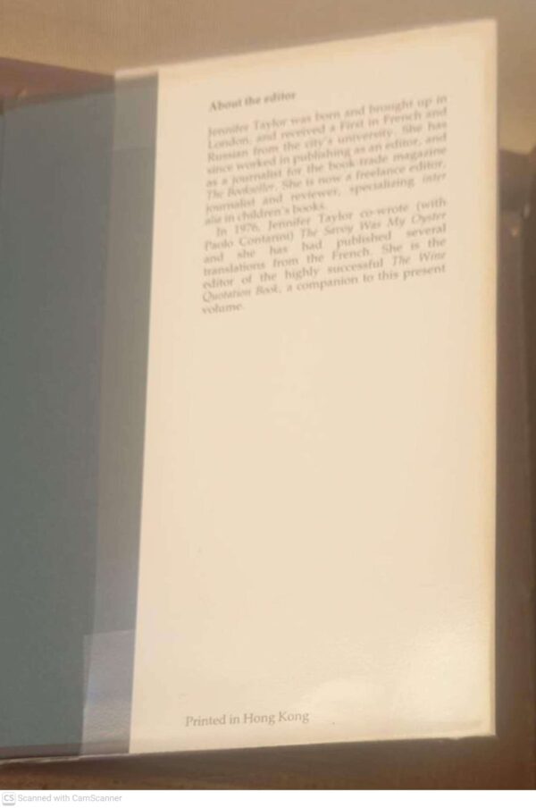 The Gourmet Quotation Book: A Literary Banquet — Jennifer Taylor secondhand book