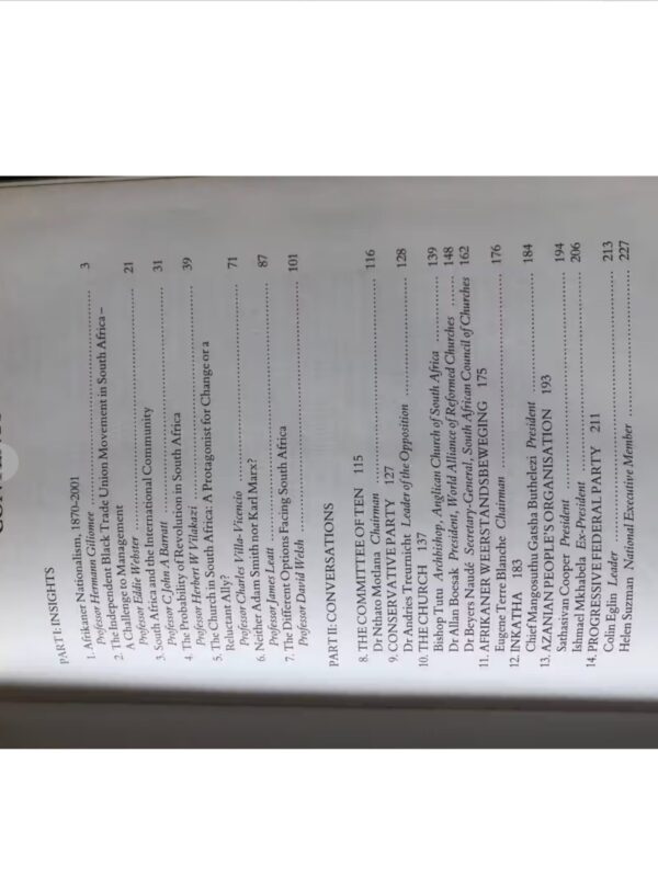 Screenshot A Question Of Survival: Conversations With Key South Africans – Albeldas, Fischer secondhand book