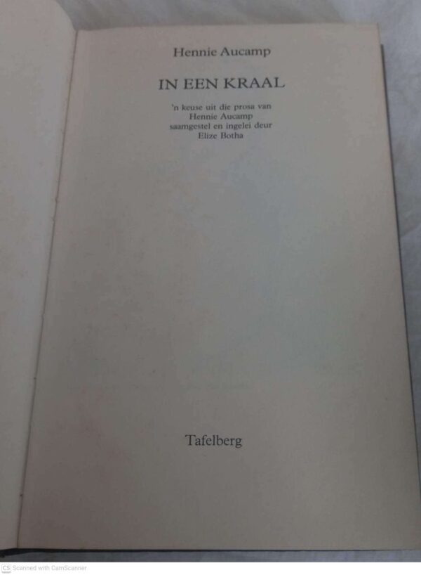 In Een Kraal — Hennie Aucamp secondhand book