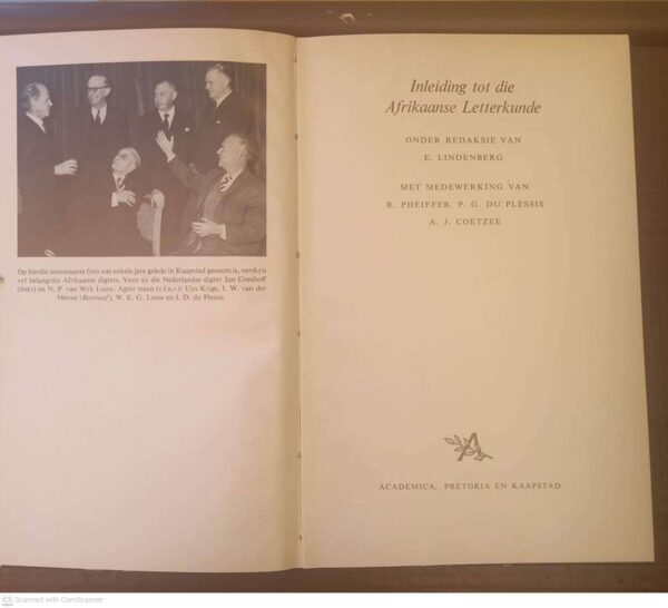 Inleiding Tot Die Afrikaanse Letterkunde — E. Lindenberg Et Al. secondhand book