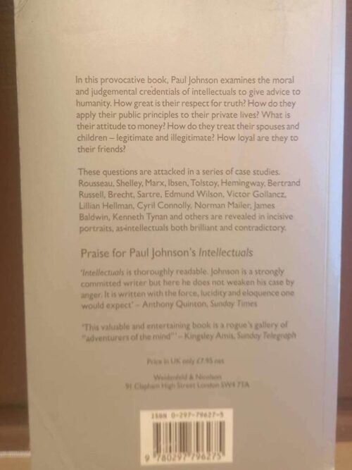 Intellectuals — Paul Johnson secondhand book