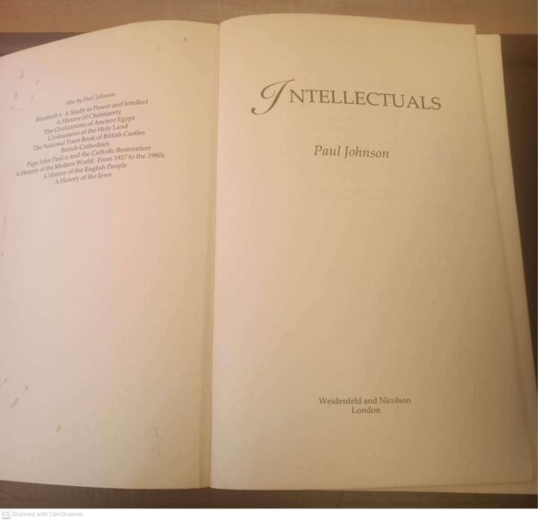 Intellectuals4 Intellectuals — Paul Johnson secondhand book