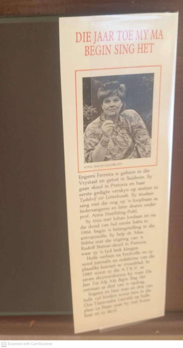 Die Jaar Toe My Ma Begin Sing Het — Engemi Ferreira secondhand book