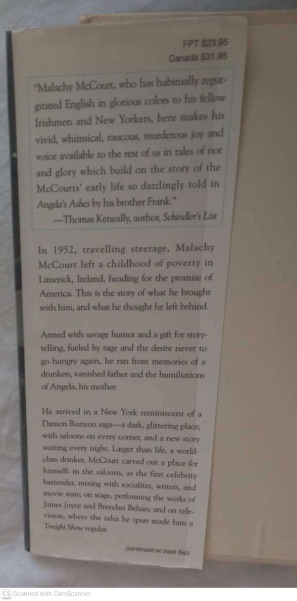 Monk Swimming3 A Monk Swimming — Malachy McCourt *SIGNED* secondhand book