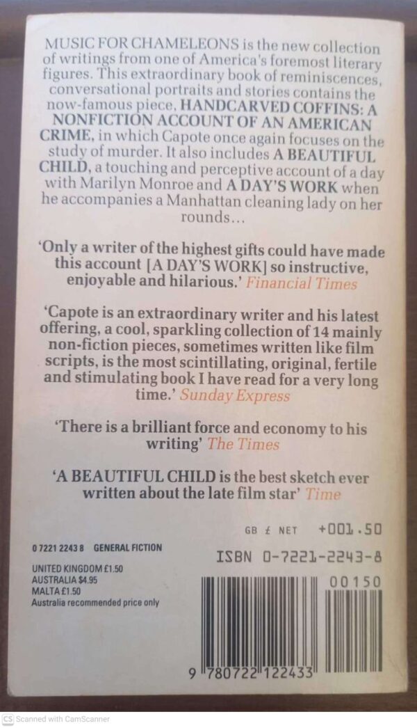 Music For Chameleons — Truman Capote secondhand book