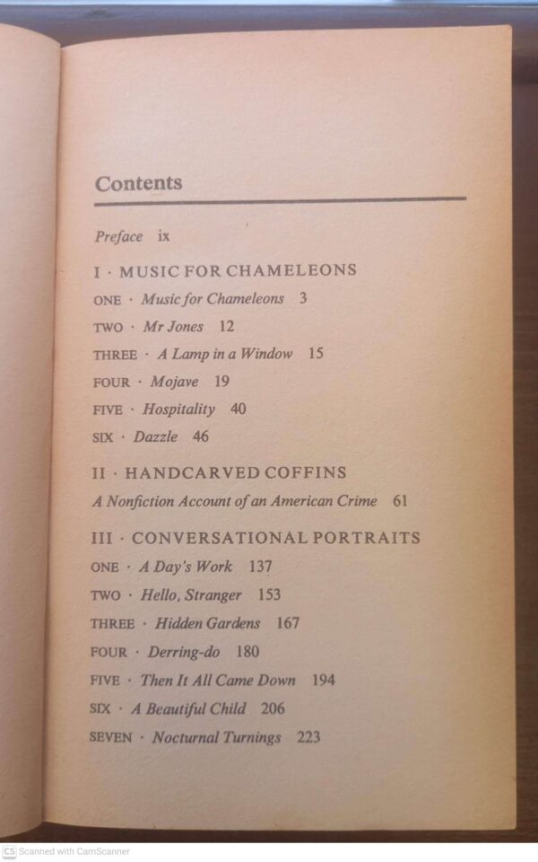 Music For Chameleons — Truman Capote secondhand book