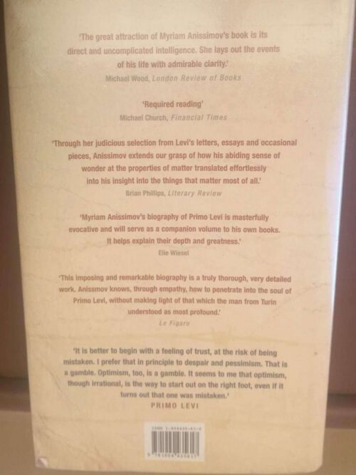 Primo Levi: Tragedy Of An Optimist — Myriam Anissimov secondhand book