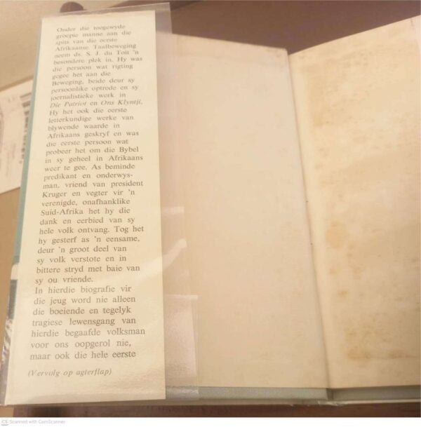 S. J. du Toit3 S. J. Du Toit: Vegter Vir Sy Taal — P. D. Van Der Walt secondhand book