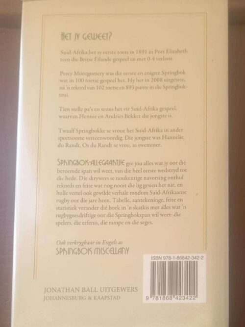 Springbok Allegaartjie — Eddie Grieb, Stuart Farmer secondhand book