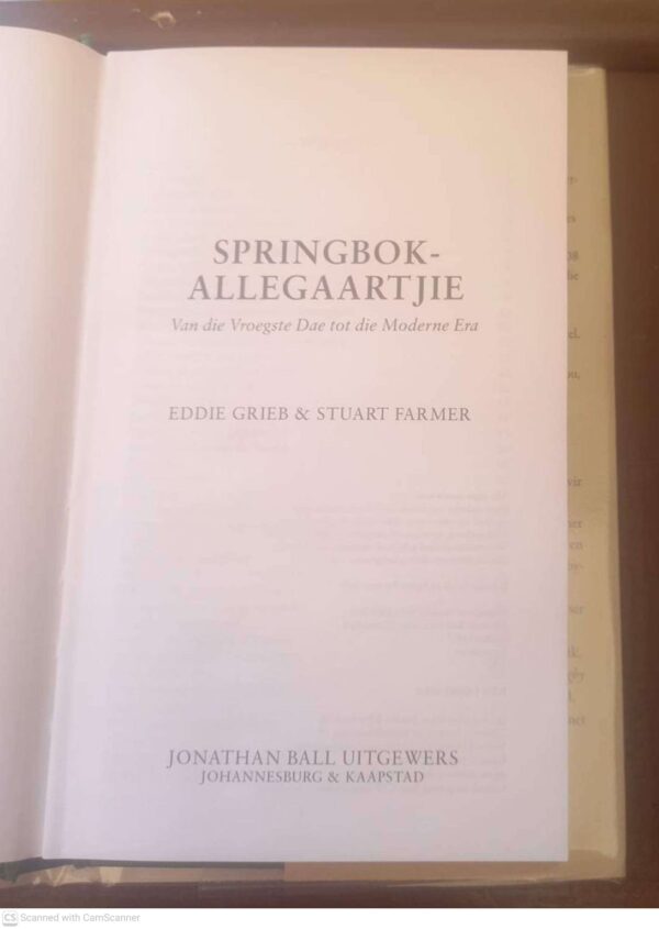 Springbok Allegaartjie5 Springbok Allegaartjie — Eddie Grieb, Stuart Farmer secondhand book
