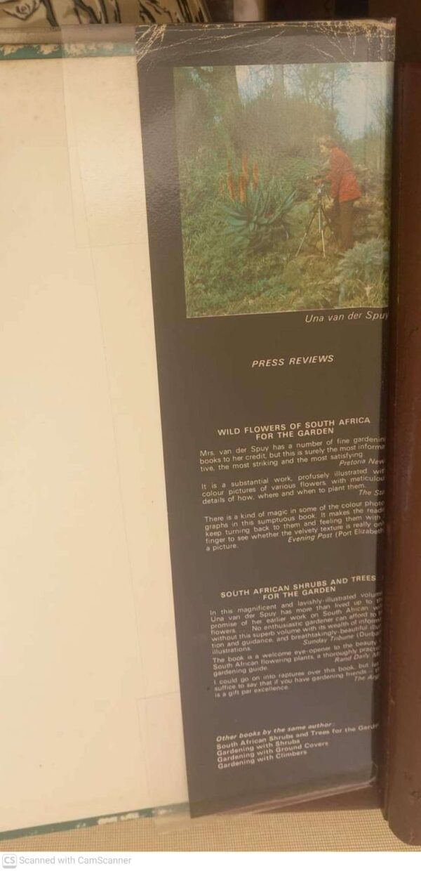 Wild Flowers Of South Africa For The Garden — Una Van Der Spuy secondhand book