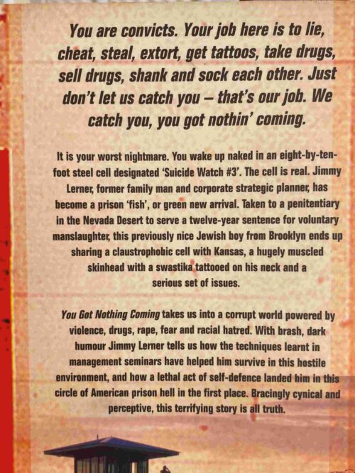 You got nothing Coming: Notes from a Prison Fish – Jimmy Lerner secondhand book