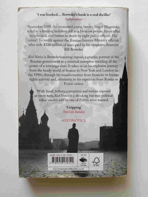 Red Notice: How I Became Putin’s No 1 Enemy – Bill Browder secondhand book