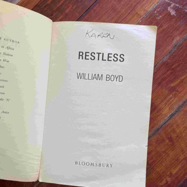 Restless – William Boyd secondhand book