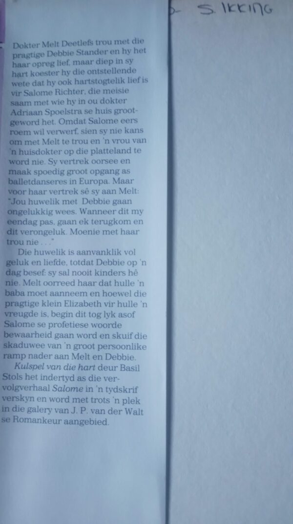 Kulspel van die hart – Basil Stols secondhand book