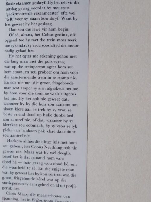 Erfporsie Van Vrees – Chris Marx secondhand book