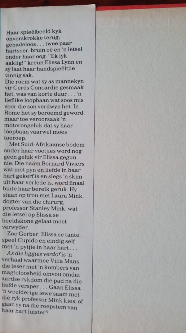 As die liggies verdof – Villa Mans secondhand book