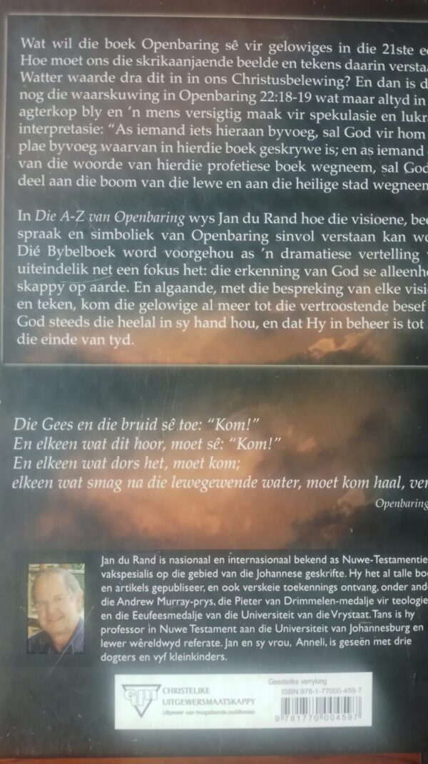 Die A-Z Van Openbaring – Jan Du Rand secondhand book