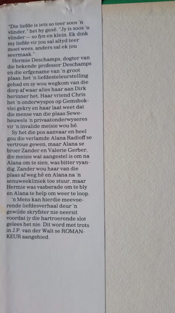 Teer Soos ‘n Vlinder – Schalkie Van Wyk secondhand book