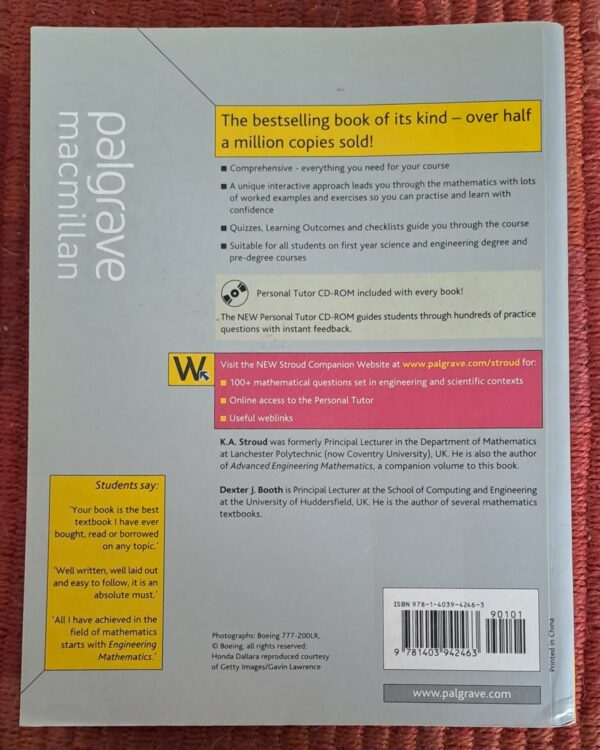Engineering Mathematics – K. A. Stroud secondhand book