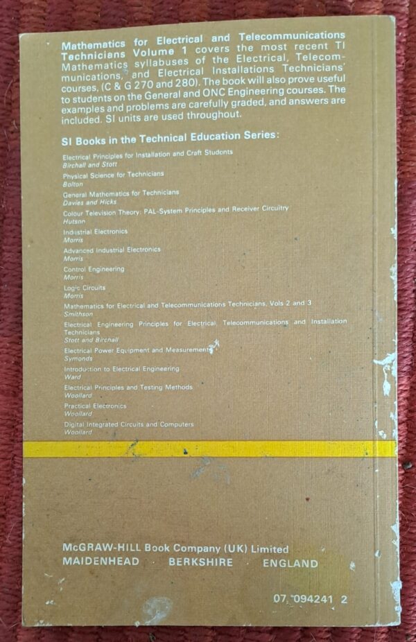 20260222_092427 Mathematics For Electrical And Telecommunications Technicians – J. L. Smithson secondhand book