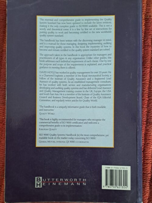 ISO9000 Quality Systems Handbook – David Hoyle secondhand book
